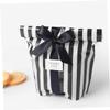 Healvian 100pcs Black and White Stripe Plastic Goodie Bags for Cookies Treats and Snacks Moistureproof Party Favor Wrapping Bags for Birthdays Weddings and Holidays view 3