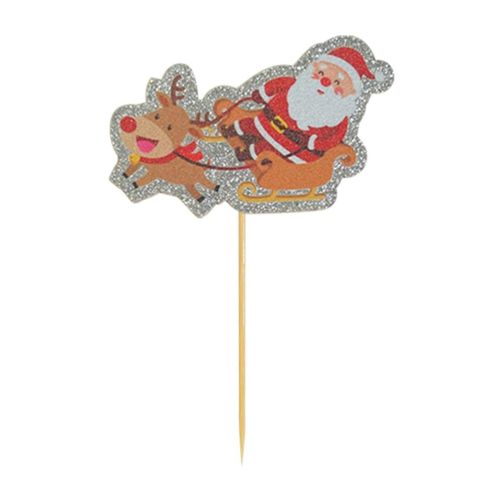 FETAL Baking Cake Decoration Small Plug-in Snowman Old Man Gift Cake Insert