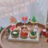 FETAL Baking Cake Decoration Small Plug-in Snowman Old Man Gift Cake Insert view 2