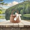 CHILDWEET Woven Basket Flower Basket Light Brown 8.26 X 5.90 X 4.72 in view 4