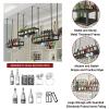 Industrial Shelving Floating Storage Shelves Wine Glass Rack, Wall Mounted Kitchen Bar Shelves Hanging Bookshelf Metal Stand for Plants Flowers, Decorative Display Storage Shelf ( Size : 140x25x21cm ) view 3