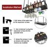 Industrial Shelving Floating Storage Shelves Wine Glass Rack, Wall Mounted Kitchen Bar Shelves Hanging Bookshelf Metal Stand for Plants Flowers, Decorative Display Storage Shelf ( Size : 140x25x21cm ) view 4