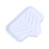 ACUIF Silicone Soap Dish with Drain Spout,Bathroom and Kitchen Sink Organizer,Sponge Holder,Dish Soap Tray,Faucet Drying Mat Soap Dispenser Countertop Storage Tray for Scrubber,Bottle,Cup,Short White view 2