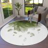 Gradient Sage Green Round Area Rug 3ft,Washable Outdoor Indoor Carpet Runner Rug for Bedroom,Kitchen,Bathroom,Living/Laundry Room,Area+Rug Small Bath Door Desk Floor Mat Minimalist Geometric Solid Art view 1