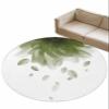 Gradient Sage Green Round Area Rug 3ft,Washable Outdoor Indoor Carpet Runner Rug for Bedroom,Kitchen,Bathroom,Living/Laundry Room,Area+Rug Small Bath Door Desk Floor Mat Minimalist Geometric Solid Art view 2