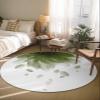 Gradient Sage Green Round Area Rug 3ft,Washable Outdoor Indoor Carpet Runner Rug for Bedroom,Kitchen,Bathroom,Living/Laundry Room,Area+Rug Small Bath Door Desk Floor Mat Minimalist Geometric Solid Art view 3
