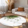 Gradient Sage Green Round Area Rug 3ft,Washable Outdoor Indoor Carpet Runner Rug for Bedroom,Kitchen,Bathroom,Living/Laundry Room,Area+Rug Small Bath Door Desk Floor Mat Minimalist Geometric Solid Art view 4