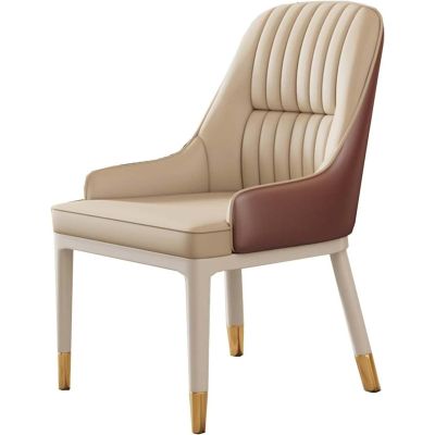 Amunpitic Dining Chair PU Leather Living Room, Living Room Chairs with Backrest, Upholstered Dining Chairs, Chairs for Kitchen, Set of Dining Room Chairs, for Kitchen, Dining (C 1 Pack)