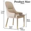 Amunpitic Dining Chair PU Leather Living Room, Living Room Chairs with Backrest, Upholstered Dining Chairs, Chairs for Kitchen, Set of Dining Room Chairs, for Kitchen, Dining (C 1 Pack) view 3