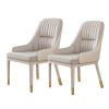 Amunpitic Dining Chair PU Leather Living Room, Living Room Chairs with Backrest, Upholstered Dining Chairs, Chairs for Kitchen, Set of Dining Room Chairs, for Kitchen, Dining (B 2 Pack) view 1