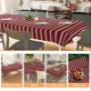 Abstract Red Tablecloth Waterproof for Round/Rectangle/Oval/Square Tablecloth 52x70 in Table Cloth Cover for Fall Baby Shower Christmas Wedding Party, Contemporary Minimalist Gradual Lines view 4