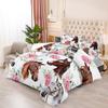 Nttopship Horse and Flower Comforter Set for Girls Kids Horse and Floral 3 Piece Bedding Set Twin Floral Lightweight Comforter Down Alternative with 2 Pillowcases All Seasons view 4