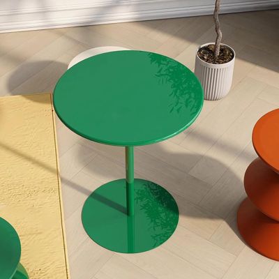 Drsyffsup Bar Table Green, Round Bistro Tables High Bar Table Side End Tables Tall Breakfast Table for Coffee Kitchen Pub Club, Space Saving (Size : 48x48x62cm)