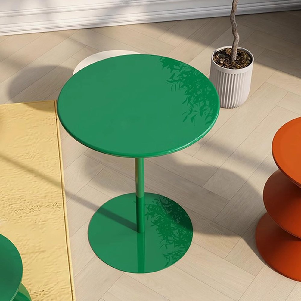 Drsyffsup Bar Table Green, Round Bistro Tables High Bar Table Side End Tables Tall Breakfast Table for Coffee Kitchen Pub Club, Space Saving (Size : 48x48x62cm)