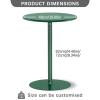 Drsyffsup Bar Table Green, Round Bistro Tables High Bar Table Side End Tables Tall Breakfast Table for Coffee Kitchen Pub Club, Space Saving (Size : 48x48x62cm) view 2