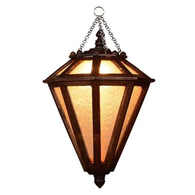 Oil Lamps Pendant Light Creative Handmade Wood Hanging Light Southeast Asian Style Vintage Hanging Light Decorative Chandelier E27 Bulb Kitchen