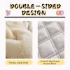 XHCTNN Wool Fleece Fitted Mattress Cover Pad with Straps - Breathable Lamb Folding Wool Mattress Protector Pure Wool Bed Topper(White,59 * 75") view 2