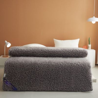 Mattress Topper Sheet Protector Underblanket with Straps - Extra Thick Mattress Pad Cover Woolmark Under Blanket(Grey,31 * 75")
