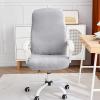 BUniq Plush Stretch Computer Office Chair Cover,Removable Stretchable Universal Desk Chair Covers Rotating Chair (NOT Chair)Solid Color Spandex Slipcover Protective, (S,Grey) view 2