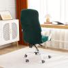 BUniq Plush Stretch Computer Office Chair Cover,Removable Stretchable Universal Desk Chair Covers Rotating Chair (NOT Chair)Solid Color Spandex Slipcover Protective, (M,Green) view 4