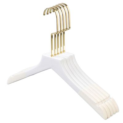 10 Pack White Wooden Hangers, Coat Hangers for Closet, Heavy Duty Clothes Hanger Precisely Cut Notches Wooden Coat Hangers, Hangers for Shirt Suit Dress