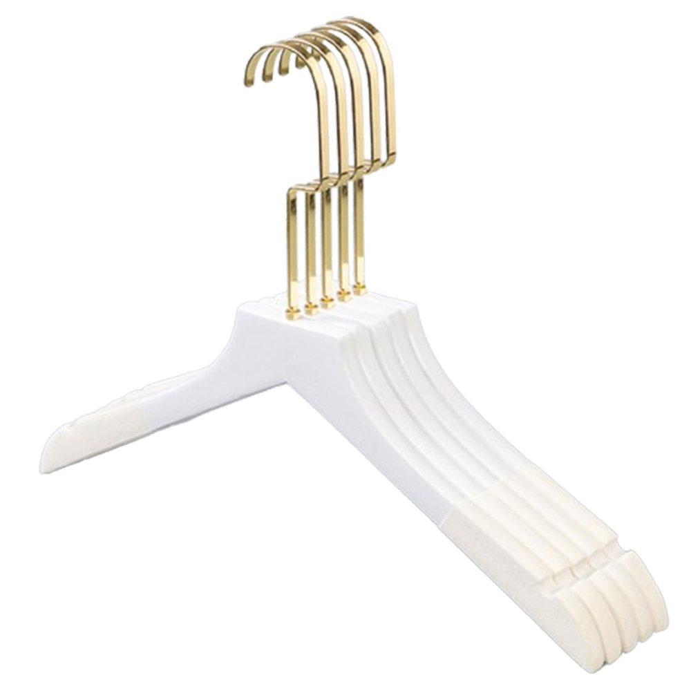 10 Pack White Wooden Hangers, Coat Hangers for Closet, Heavy Duty Clothes Hanger Precisely Cut Notches Wooden Coat Hangers, Hangers for Shirt Suit Dress