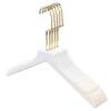 10 Pack White Wooden Hangers, Coat Hangers for Closet, Heavy Duty Clothes Hanger Precisely Cut Notches Wooden Coat Hangers, Hangers for Shirt Suit Dress view 1