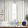 60 Inch Wide Natural Linen Curtains for Bedroom Light Reducing Sheer Large Window Curtain Panels Set of 2 Total Width 120 x 90 Inch Long 5x7.5 FT Length Country Farmhouse Decor Rod Pocket Cream Ivory view 1