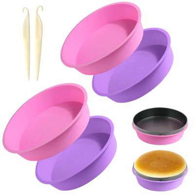 4PCS Cheesecake Pan Protector, Water Bath Protector for 9/9.5 Inch Round Springform Pan, Round Cake Mold Cake Baking Pans, Preventing Water from Entering the Spring Form Pans