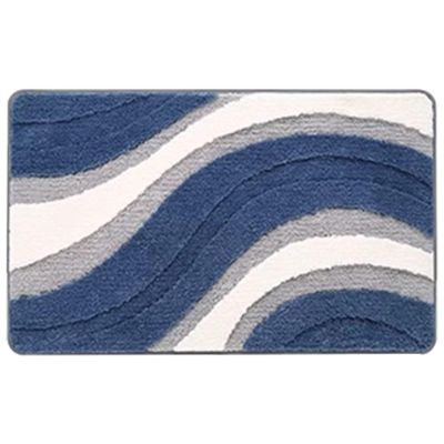 Bath Mat, Strong Absorbent Floor Mat, Machine Washable, Quick Drying, Decorative Accessories, Non-Slip Carpet, Bathroom (Color : Blue, Size : B)