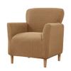 Banquet Armchair Slipcovers, Stretch Chair Slipcover with Arms, Anti Slip Armchairs Single Sofa Covers, Removable Soft Jacquard Arm Chair Cover, Furniture Protector for Living Room(Light Coffee,1pc) view 1