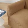 Banquet Armchair Slipcovers, Stretch Chair Slipcover with Arms, Anti Slip Armchairs Single Sofa Covers, Removable Soft Jacquard Arm Chair Cover, Furniture Protector for Living Room(Light Coffee,1pc) view 4