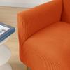 Banquet Armchair Slipcovers, Stretch Chair Slipcover with Arms, Anti Slip Armchairs Single Sofa Covers, Removable Soft Jacquard Arm Chair Cover, Furniture Protector for Living Room(Orange,1pc) view 3