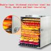 Electric Food Dehydrator, 12 Trays Stainless Steel Fruit Dryer Machine, Large Capacity Adjustable Timer & Temperature Vegetables Preserver Machine for Jerky, Fruit, Meat, Veggies view 2