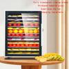 Electric Food Dehydrator, 12 Trays Stainless Steel Fruit Dryer Machine, Large Capacity Adjustable Timer & Temperature Vegetables Preserver Machine for Jerky, Fruit, Meat, Veggies view 3