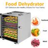 Electric Food Dehydrator, 12 Trays Stainless Steel Fruit Dryer Machine, Large Capacity Adjustable Timer & Temperature Vegetables Preserver Machine for Jerky, Fruit, Meat, Veggies view 4