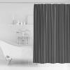 Stripes Shower Curtain for Bathroom 72" x 96", Texture Superposition Black Hand Painted Style Shower Curtain with Hooks Polyester Waterproof Home Bathtub Decor view 2