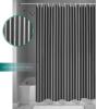 Stripes Shower Curtain for Bathroom 72" x 96", Texture Superposition Black Hand Painted Style Shower Curtain with Hooks Polyester Waterproof Home Bathtub Decor view 3