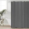 Stripes Shower Curtain for Bathroom 72" x 96", Texture Superposition Black Hand Painted Style Shower Curtain with Hooks Polyester Waterproof Home Bathtub Decor view 4