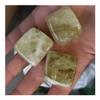 YEAHSO Crystal 3Pcs Natural Topaz Crystal Tumbled Cube Stones Natural Stones Household (Color : Gris) view 2