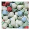 YEAHSO Crystal 3Pcs Natural Topaz Crystal Tumbled Cube Stones Natural Stones Household (Color : Gris) view 3