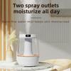 3L Air Humidifier, Humidifier for Bedroom,silent Desktop Atomizer HumidifierHeavy Fog, USB Power Supply, Small Night Light, Dual Port Spray, Dry Burn Protection, Nano Atomization (White) view 2