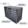 Aluminum Air Conditioner and Heat Pump Cover , Air conditioning protection grille, Dustproof and waterproof, louver grille dust cover, Noise Reduction , Suitable for indoor and outdoor ( Color : White view 4