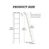 BXKCFYBSQ White Bunk Bed Ladder Space Saving Camper Bunk Bed Ladder with 2 Hooks, Loft Bed Side Ladder for Bunk Trailers and Campervans, Load 150kg/330lbs (Size : 1.7m/67 Inch) view 2