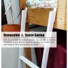 BXKCFYBSQ White Bunk Bed Ladder Space Saving Camper Bunk Bed Ladder with 2 Hooks, Loft Bed Side Ladder for Bunk Trailers and Campervans, Load 150kg/330lbs (Size : 1.7m/67 Inch) view 3