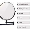 Makeup Mirror Makeup Mirror, Bathroom Mirrors Wall Mounted Black with 10x Magnification, Double- Sided Makeup Mirrors Magnifying for Bathroom, 360 Free Rotation, Extendable for Home, Spa and Hote view 4