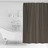 Stripes Shower Curtain for Bathroom 60" x 72", Texture Superposition Brown Hand Painted Style Shower Curtain with Hooks Polyester Waterproof Home Bathtub Decor view 2