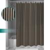 Stripes Shower Curtain for Bathroom 60" x 72", Texture Superposition Brown Hand Painted Style Shower Curtain with Hooks Polyester Waterproof Home Bathtub Decor view 3