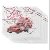 Kewadony Dinner Cloth Napkins Set of 8, Pink Truck Valentine's Day Washable Cocktail Cloth Napkins 20 x 20 Inch, Love Heart Tree Spring Floral Reusable Table Napkins for Wedding Holiday Party view 1
