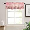 Anzona Curtain Valance 60" x 18", Valentines Day Floral Window Valances Rod Pocket Curtains Drapes, Pink Red Ombre Love Heart Short Topper Curtain for Kitchen Cafe Living Room, 1 Panel view 3